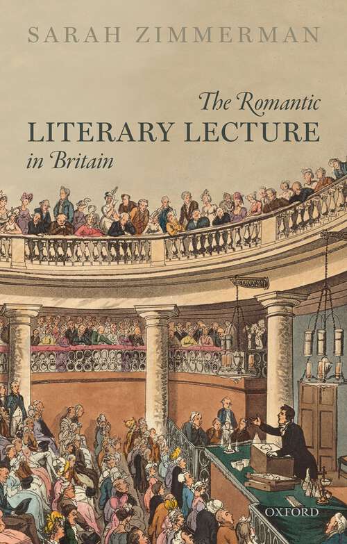 Book cover of The Romantic Literary Lecture in Britain