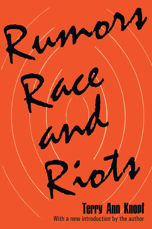 Book cover of Rumors, Race and Riots
