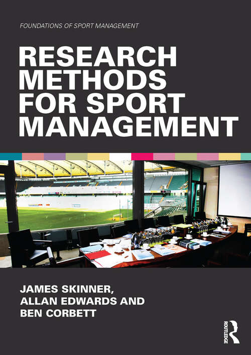 Book cover of Research Methods for Sport Management
