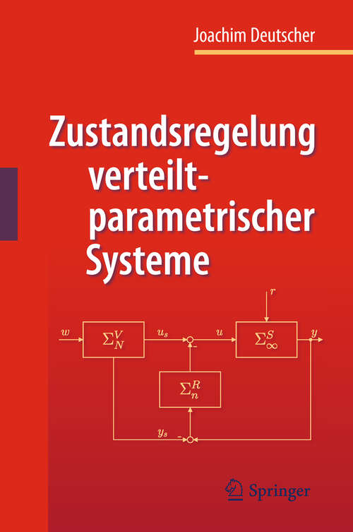 Book cover of Zustandsregelung verteilt-parametrischer Systeme (2012)