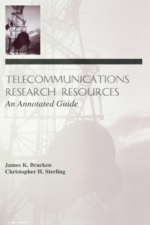 Book cover of Telecommunications Research Resources: An Annotated Guide