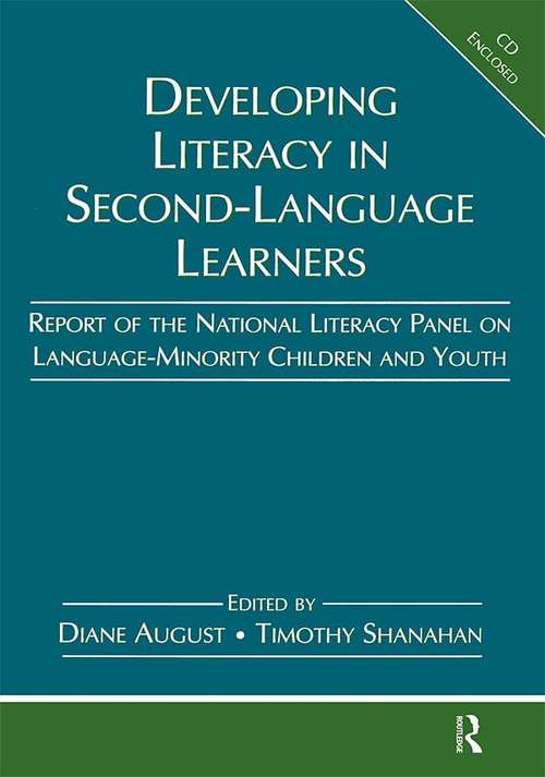 Book cover of Developing Literacy in Second-Language Learners: Report of the National Literacy Panel on Language-Minority Children and Youth