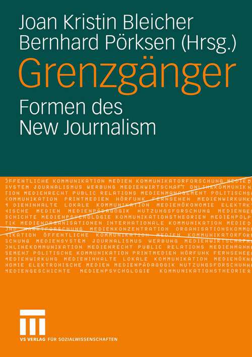 Book cover of Grenzgänger: Formen des New Journalism (2004)