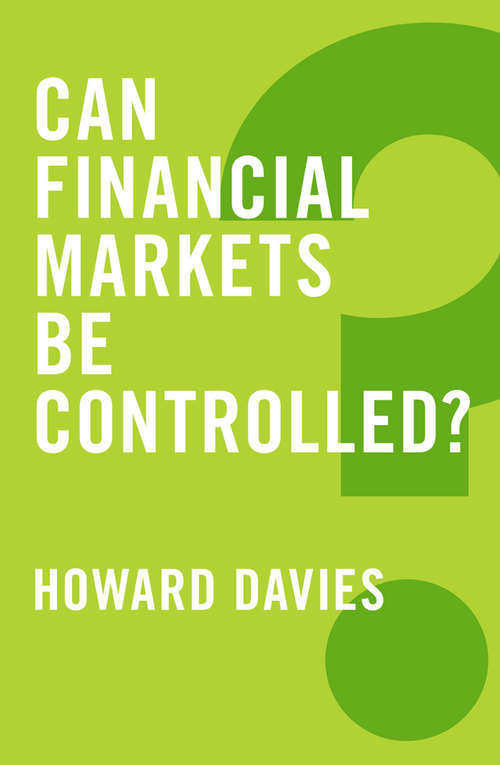Book cover of Can Financial Markets be Controlled? (Global Futures)