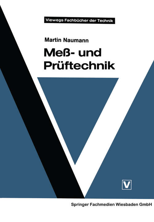 Book cover of Meß- und Prüftechnik (1974) (Viewegs Fachbücher der Technik)
