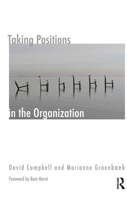 Book cover of Taking Positions in the Organization (The Systemic Thinking and Practice Series)