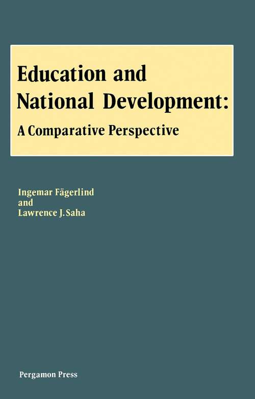 Book cover of Education and National Development: A Comparative Perspective
