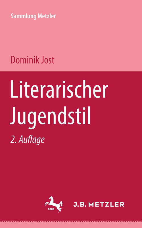 Book cover of Literarischer Jugendstil: Sammlung Metzler, 81 (2. Aufl. 1980) (Sammlung Metzler)