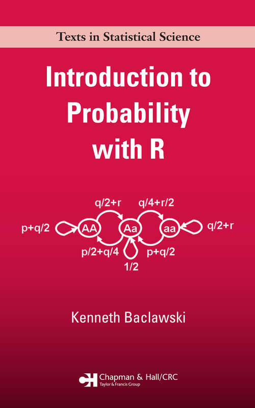Book cover of Introduction to Probability with R (Chapman And Hall/crc Texts In Statistical Science Ser.)