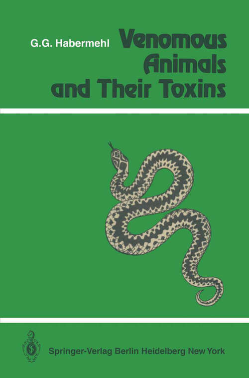Book cover of Venomous Animals and Their Toxins (1981)