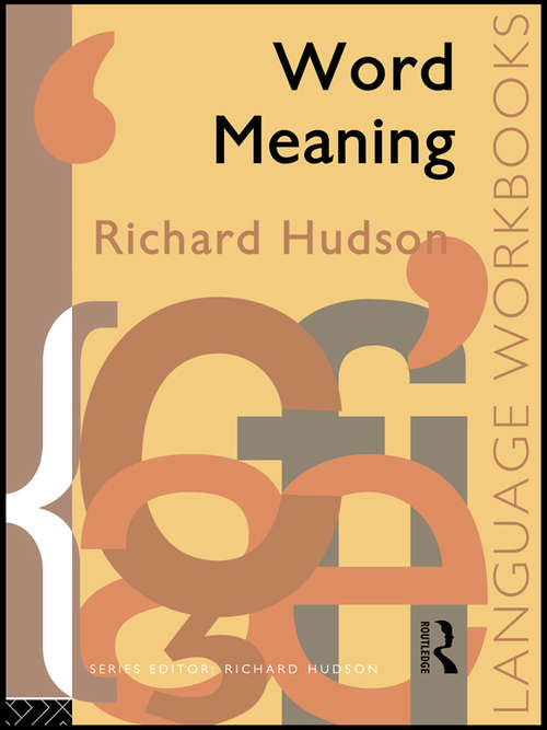 Book cover of Word Meaning (Language Workbooks)