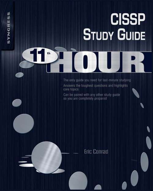 Book cover of Eleventh Hour CISSP: Study Guide