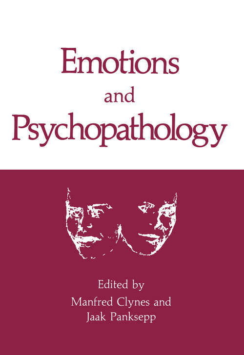Book cover of Emotions and Psychopathology (1988)