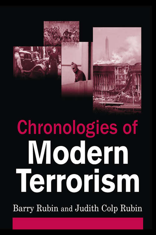 Book cover of Chronologies of Modern Terrorism