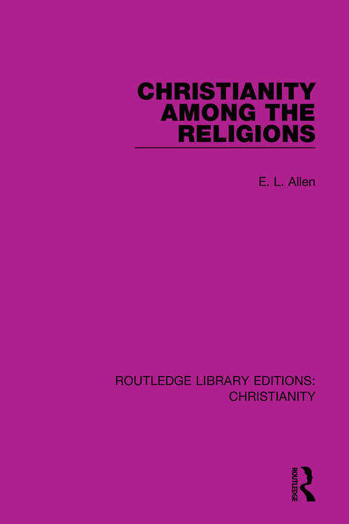 Book cover of Christianity Among the Religions
