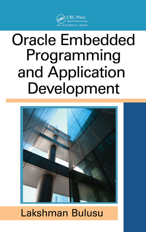 Book cover of Oracle Embedded Programming And Application Development (PDF)