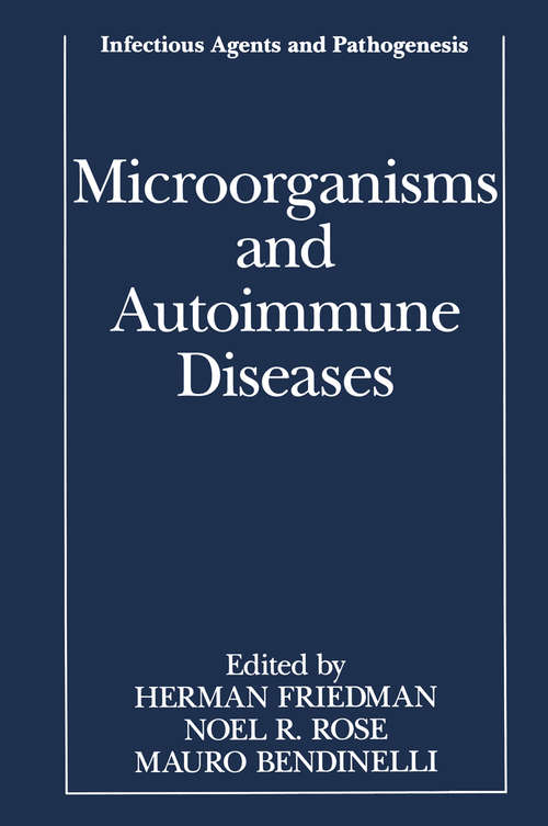 Book cover of Microorganisms and Autoimmune Diseases (1996) (Infectious Agents and Pathogenesis)