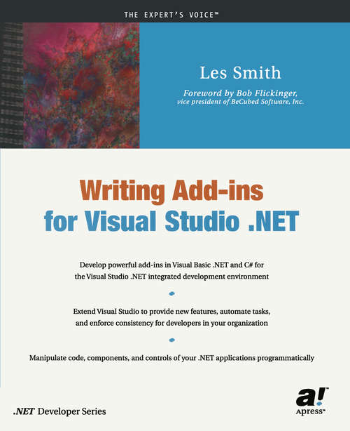 Book cover of Writing Add-ins for Visual Studio .NET (1st ed.)