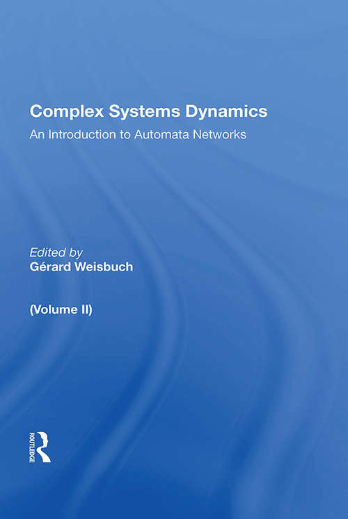 Book cover of Complex Systems Dynamics (volume Ii)