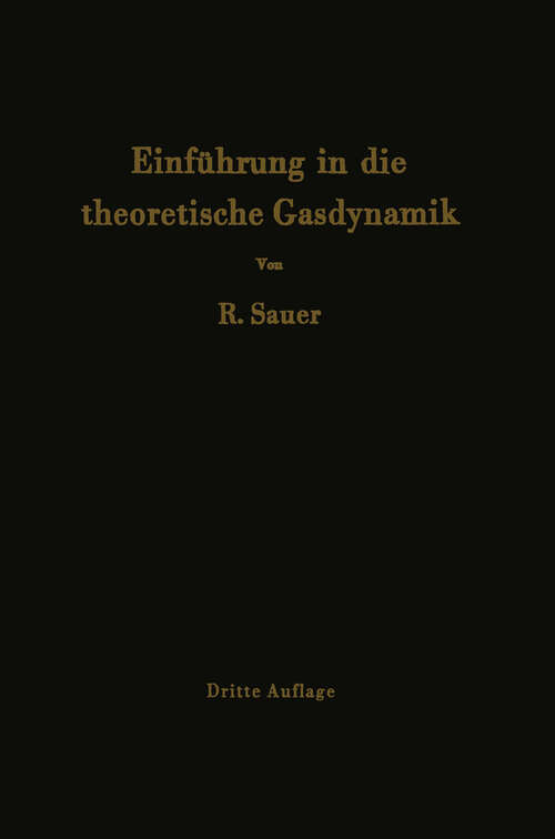 Book cover of Einführung in die theoretische Gasdynamik (3. Aufl. 1960)