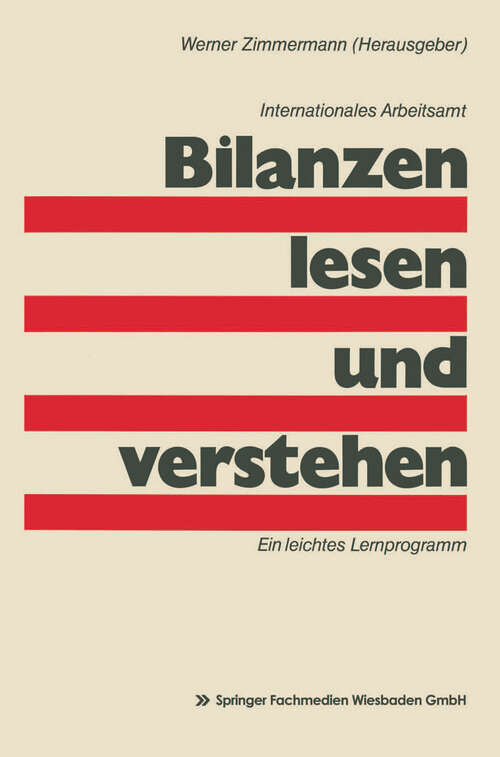 Book cover of Bilanzen lesen und verstehen: Ein leichtes Lernprogramm (1972)