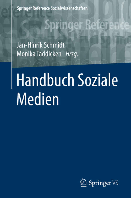 Book cover of Handbuch Soziale Medien (Springer Reference Sozialwissenschaften)