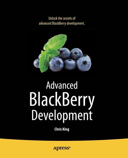Book cover of Advanced BlackBerry Development (1st ed.)