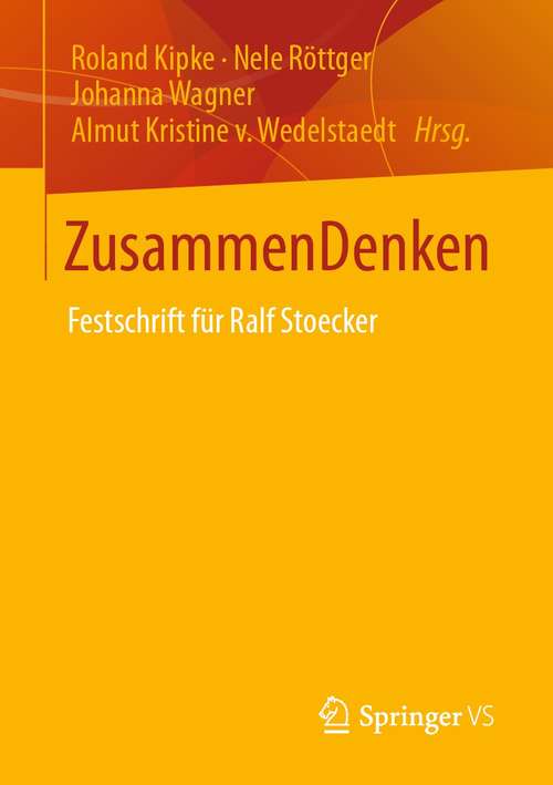 Book cover of ZusammenDenken: Festschrift für Ralf Stoecker (1. Aufl. 2021)
