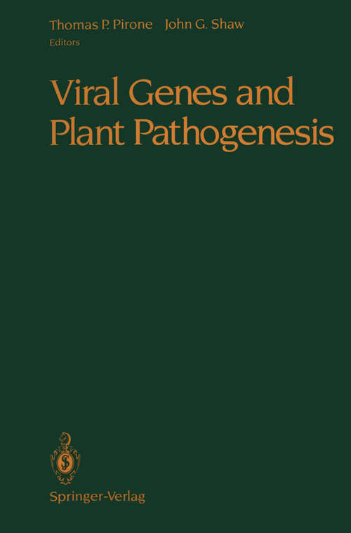 Book cover of Viral Genes and Plant Pathogenesis (1990)