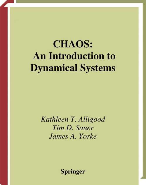 Book cover of Chaos: An Introduction to Dynamical Systems (1996) (Textbooks in Mathematical Sciences)