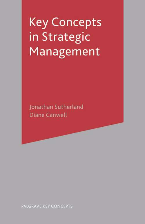 Book cover of Key Concepts in Strategic Management (Key Concepts)