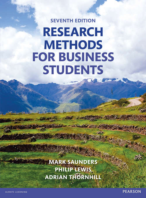 Book cover of Research Methods for Business Students (PDF)