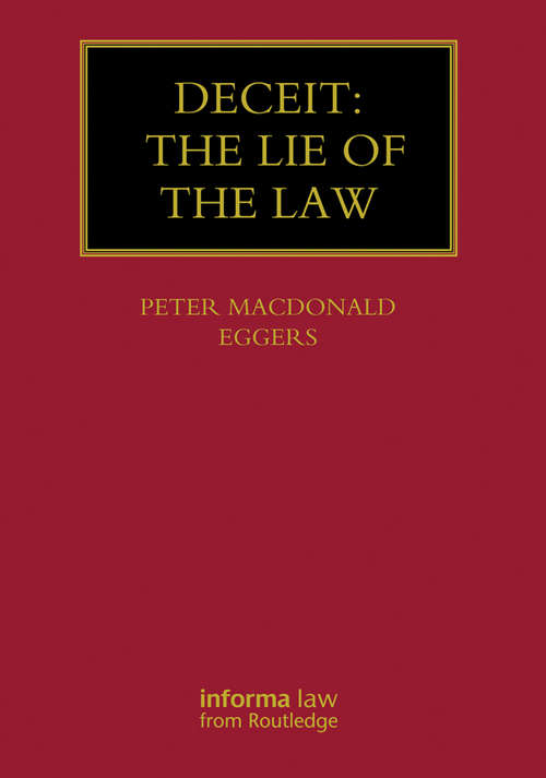 Book cover of Deceit: The Lie of the Law (Lloyd's Commercial Law Library)