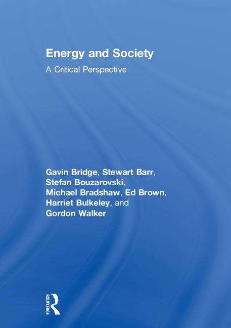 Book cover of Energy and Society: A Critical Perspective (PDF)