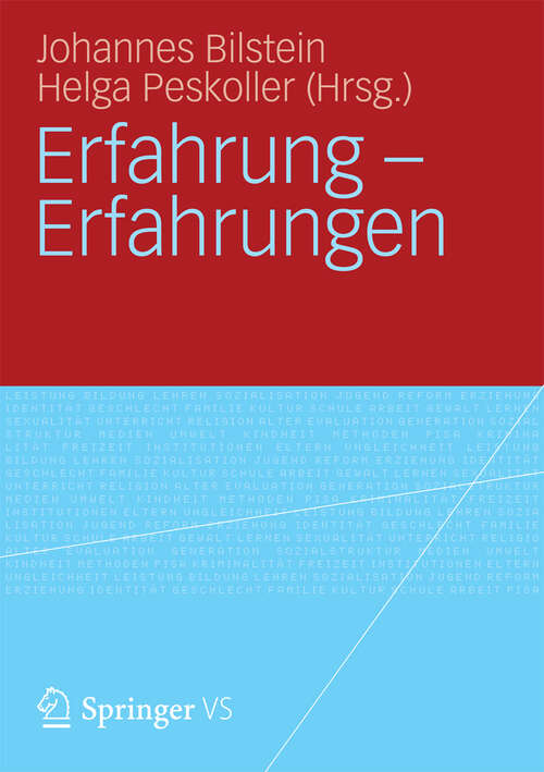 Book cover of Erfahrung - Erfahrungen (2013)