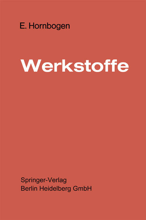 Book cover of Werkstoffe: Aufbau und Eigenschaften (1973)