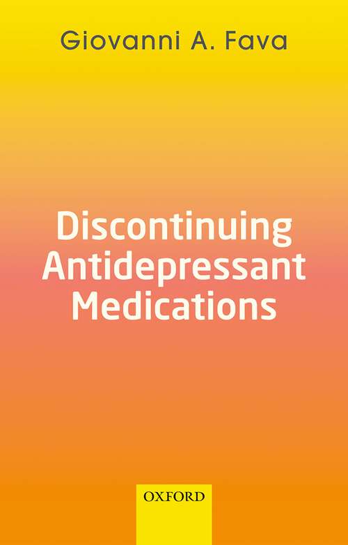 Book cover of Discontinuing Antidepressant Medications