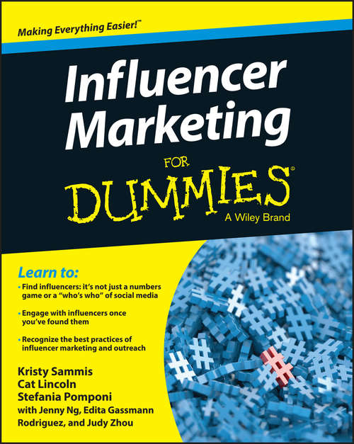 Book cover of Influencer Marketing For Dummies