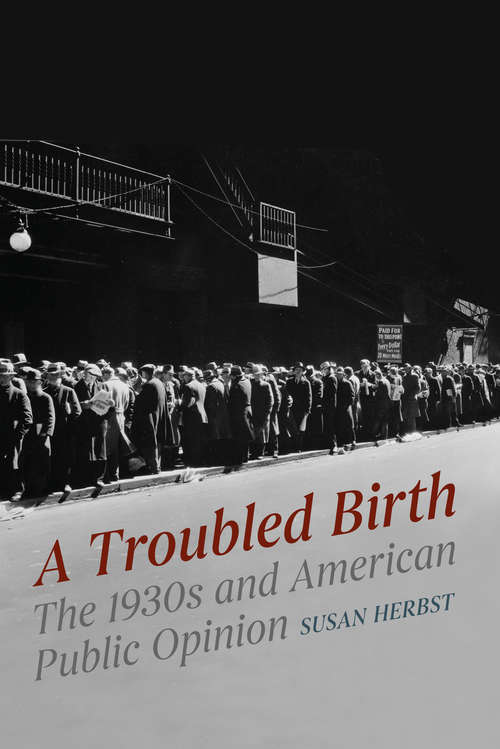 Book cover of A Troubled Birth: The 1930s and American Public Opinion (Chicago Studies in American Politics)