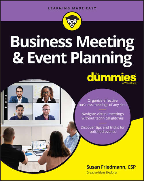 Book cover of Business Meeting & Event Planning For Dummies (2)