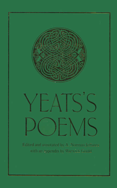 Book cover of Yeats’s Poems (3rd ed. 1996)