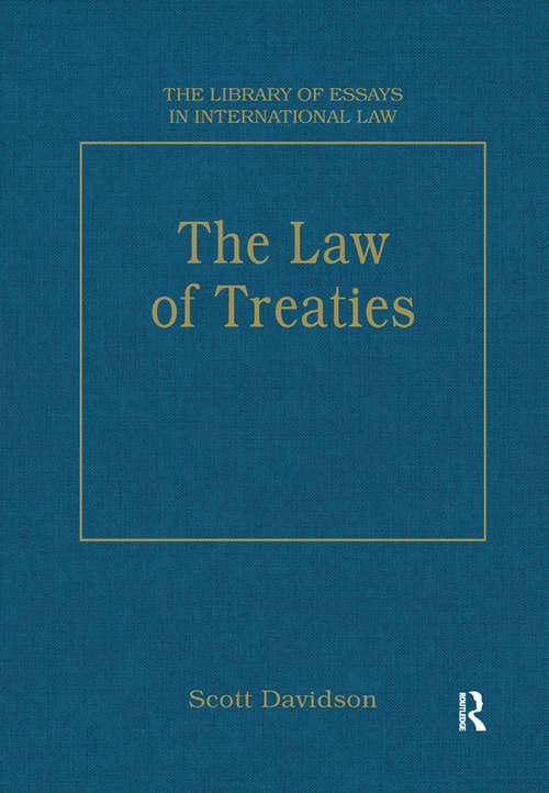 Book cover of The Law of Treaties (The\library Of Essays In International Law Ser.)