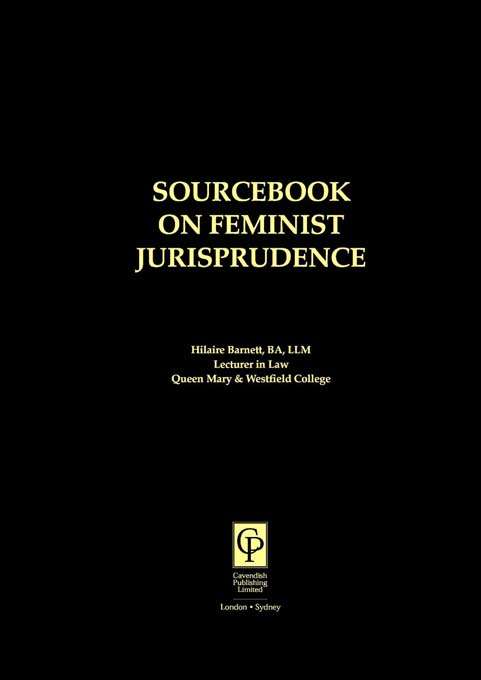 Book cover of Sourcebook on Feminist Jurisprudence