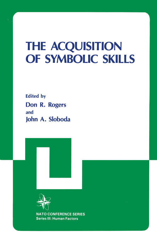 Book cover of The Acquisition of Symbolic Skills (1983) (Nato Conference Series #22)