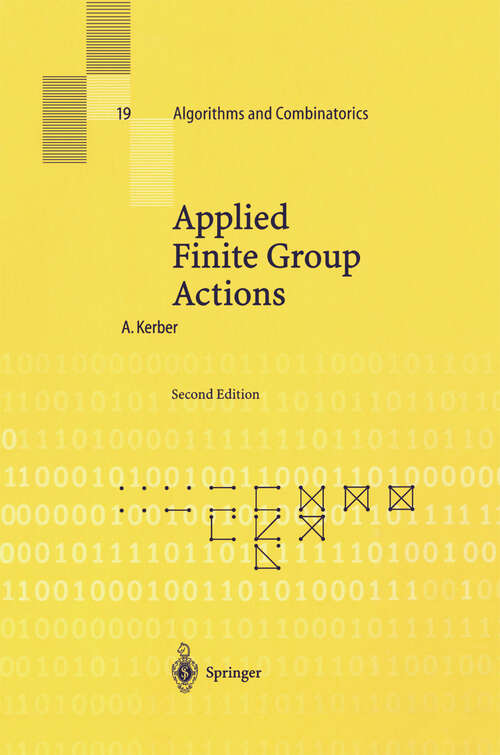 Book cover of Applied Finite Group Actions (2nd ed. 1999) (Algorithms and Combinatorics #19)
