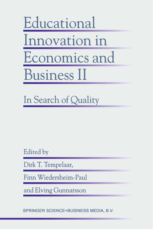 Book cover of Educational Innovation in Economics and Business II: In Search of Quality (1998) (Educational Innovation in Economics and Business #2)