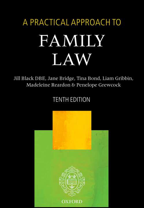 Book cover of A Practical Approach to Family Law (A Practical Approach)