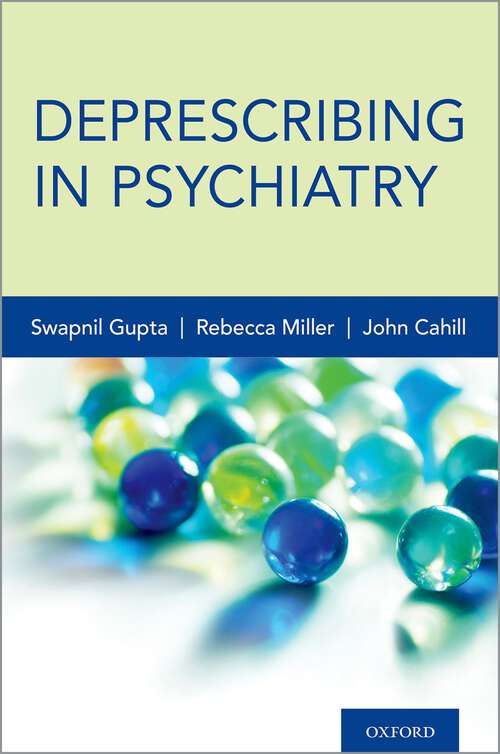 Book cover of Deprescribing in Psychiatry
