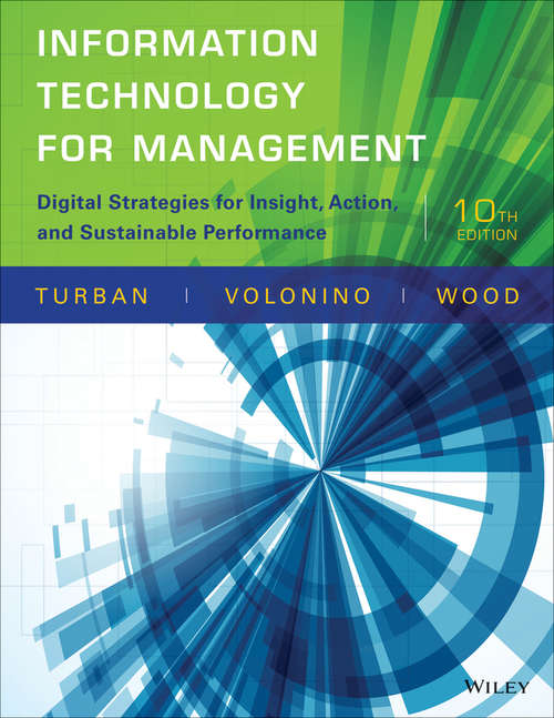 Book cover of Information Technology for Management: Digital Strategies for Insight, Action, and Sustainable Performance