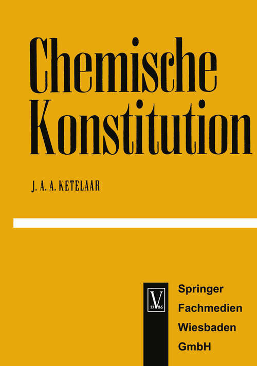 Book cover of Chemische Konstitution: Eine Einführung in die Theorie der chemischen Bindung (1964)